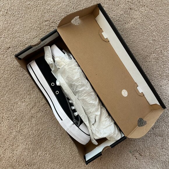 Converse Women's Chuck Taylor All Star Low Top Sneaker- BLACK - Picture 7 of 10